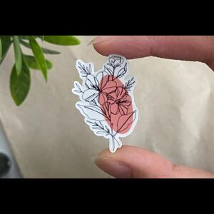 3/$20 Vinyl Glossy Stickers | Bouquet of Flowers |